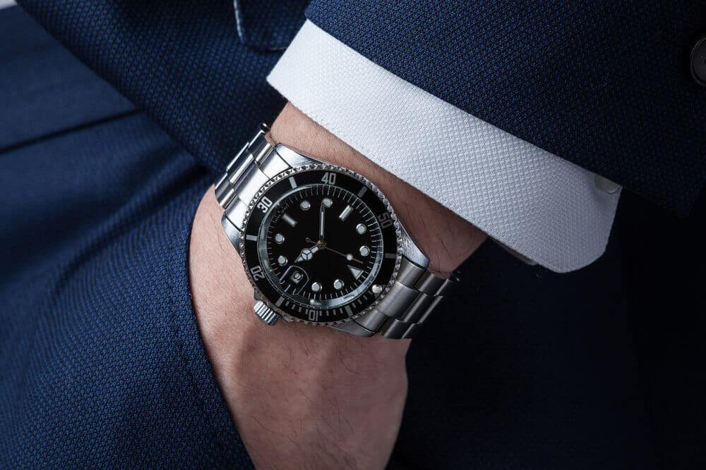image of a man wearing a custom luxury watch