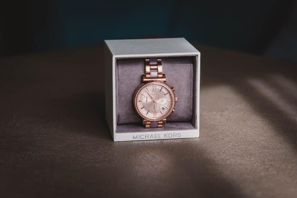 Luxurious watch with a box